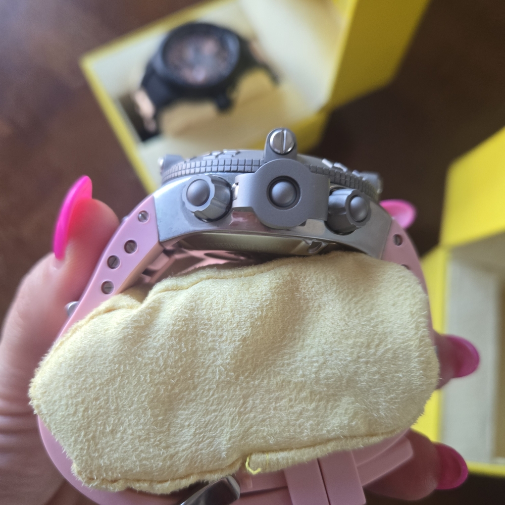 Invicta Pink and Silver Chronograph Watch - Picture 3 of 4
